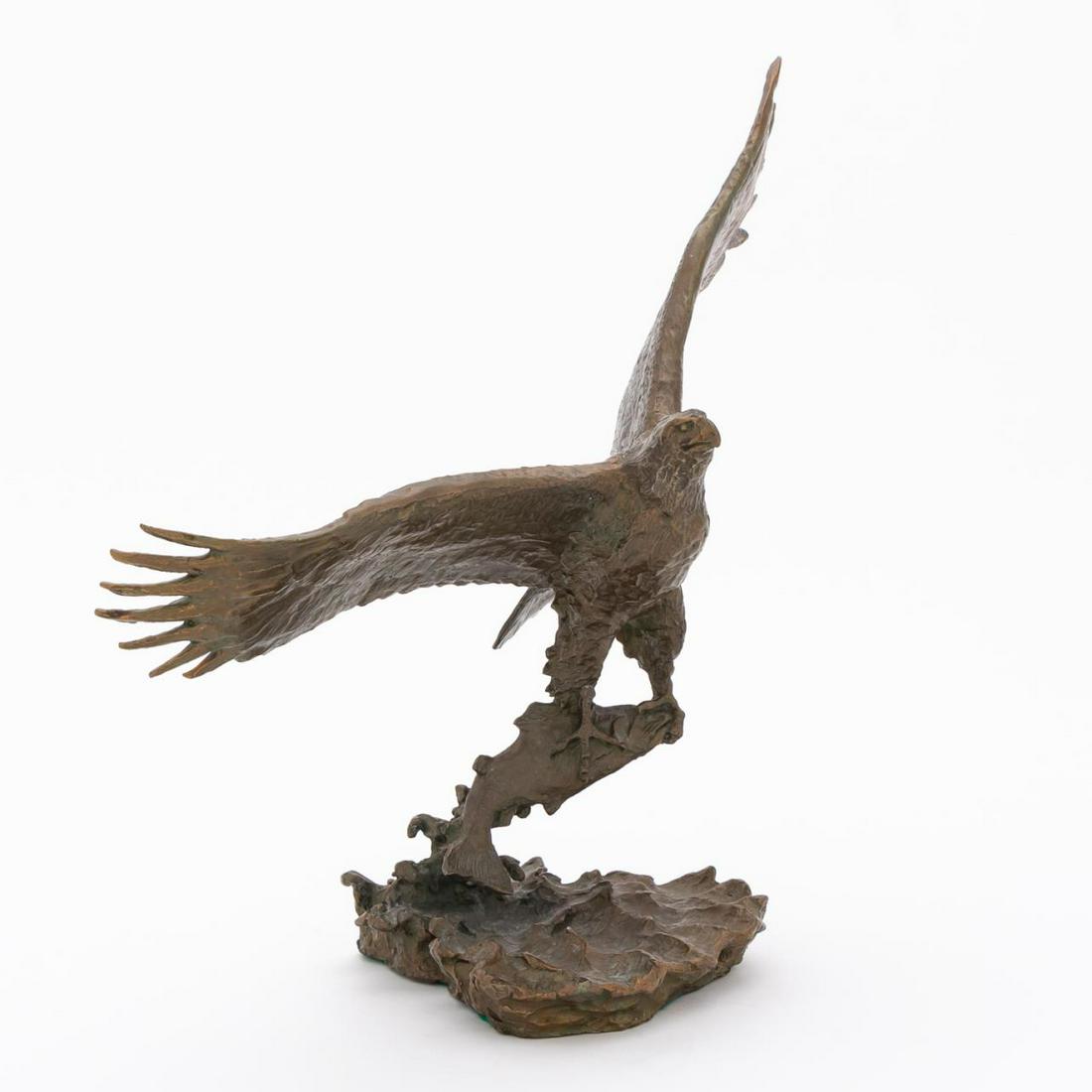 MARK HOPKINS, EAGLE BRONZE SCULPTURE, 1989: Mark Hopkins (American/Colorado/Georgia, 20th/21st century). "Capture" -1989, bronze. Signed and numbered 274 out of 2500. Approx. h. 12"