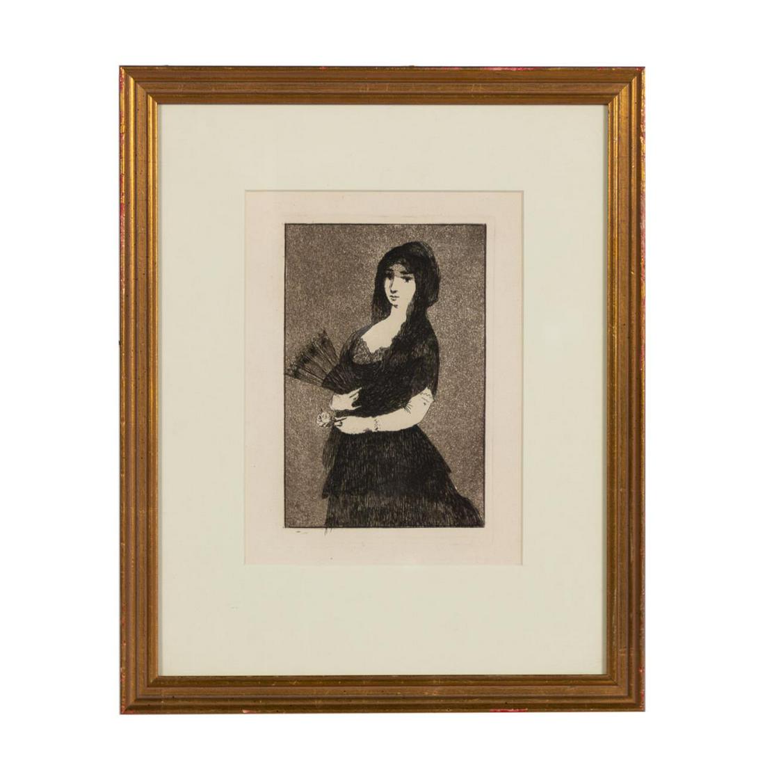 EDOUARD MANET, "FLEUR EXOTIQUE" ETCHING, C 1868 (1 of 2)