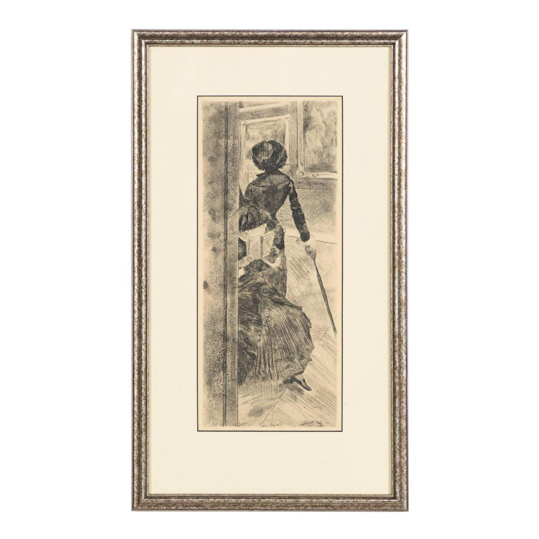 DEGAS, "MARY CASSATT AU LOUVRE", ETCHING 1879/80 (1 of 2)