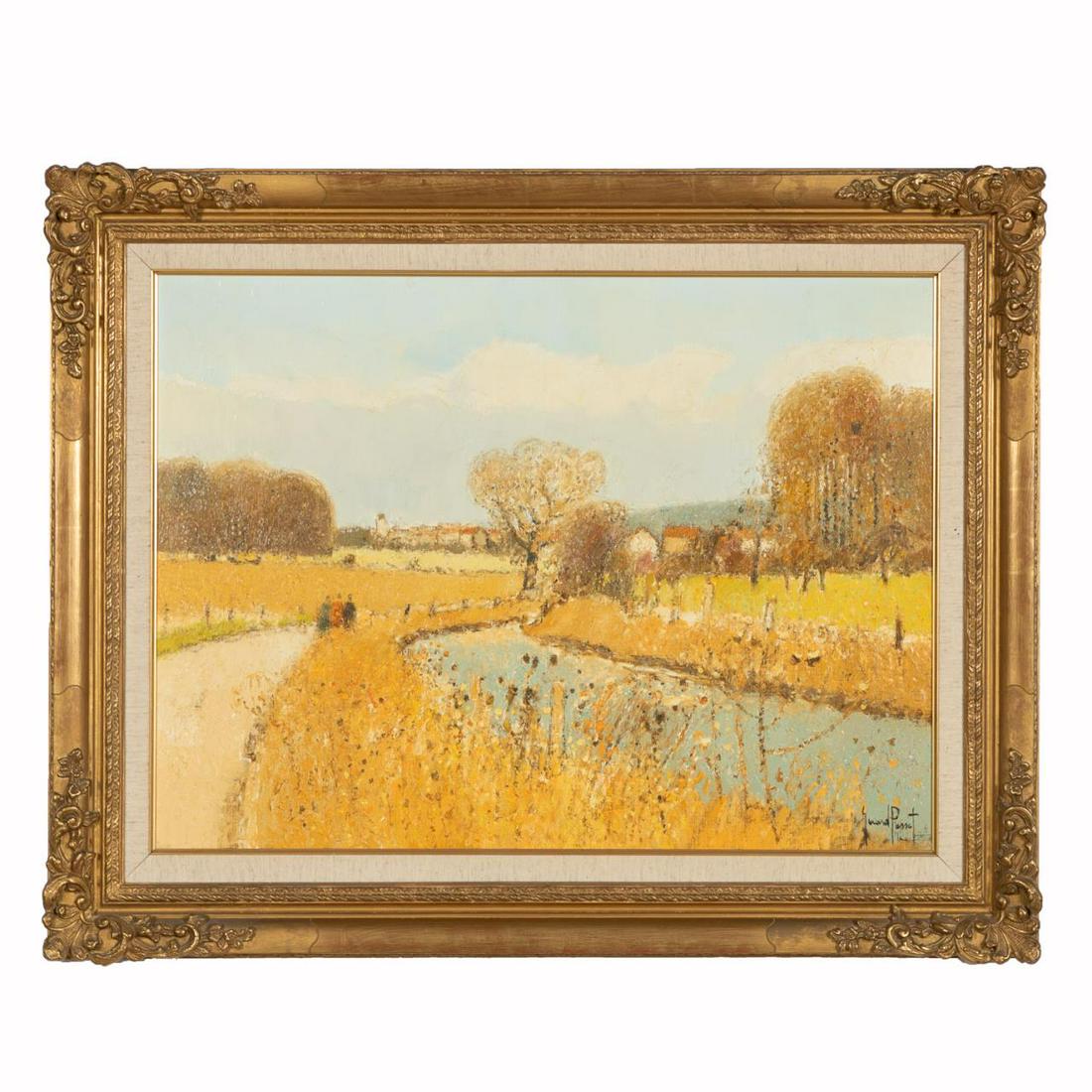 GERARD PASSET, FRENCH COUNTRYSIDE, OIL ON CANVAS (1 of 4)