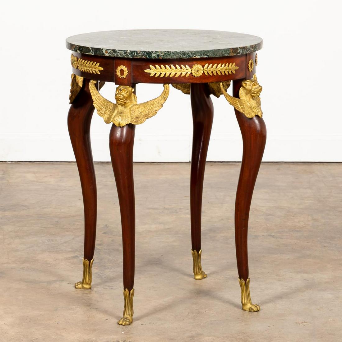 EMPIRE REVIVAL ORMOLU MOUNTED GUERIDON TABLE (1 of 4)