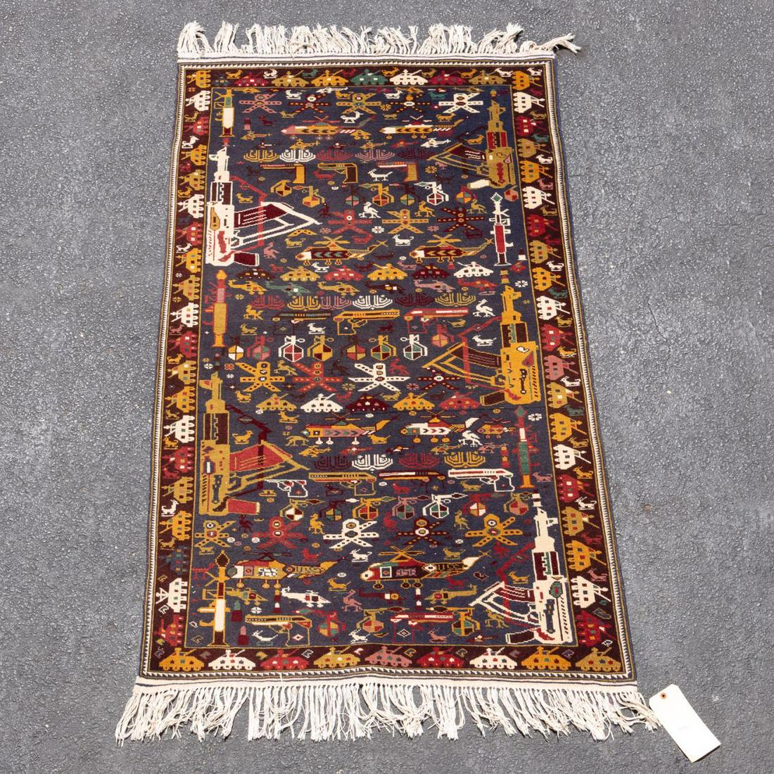 AFGHAN BELOUCH WAR RUG, 5'11" x 3'8" (1 of 6)