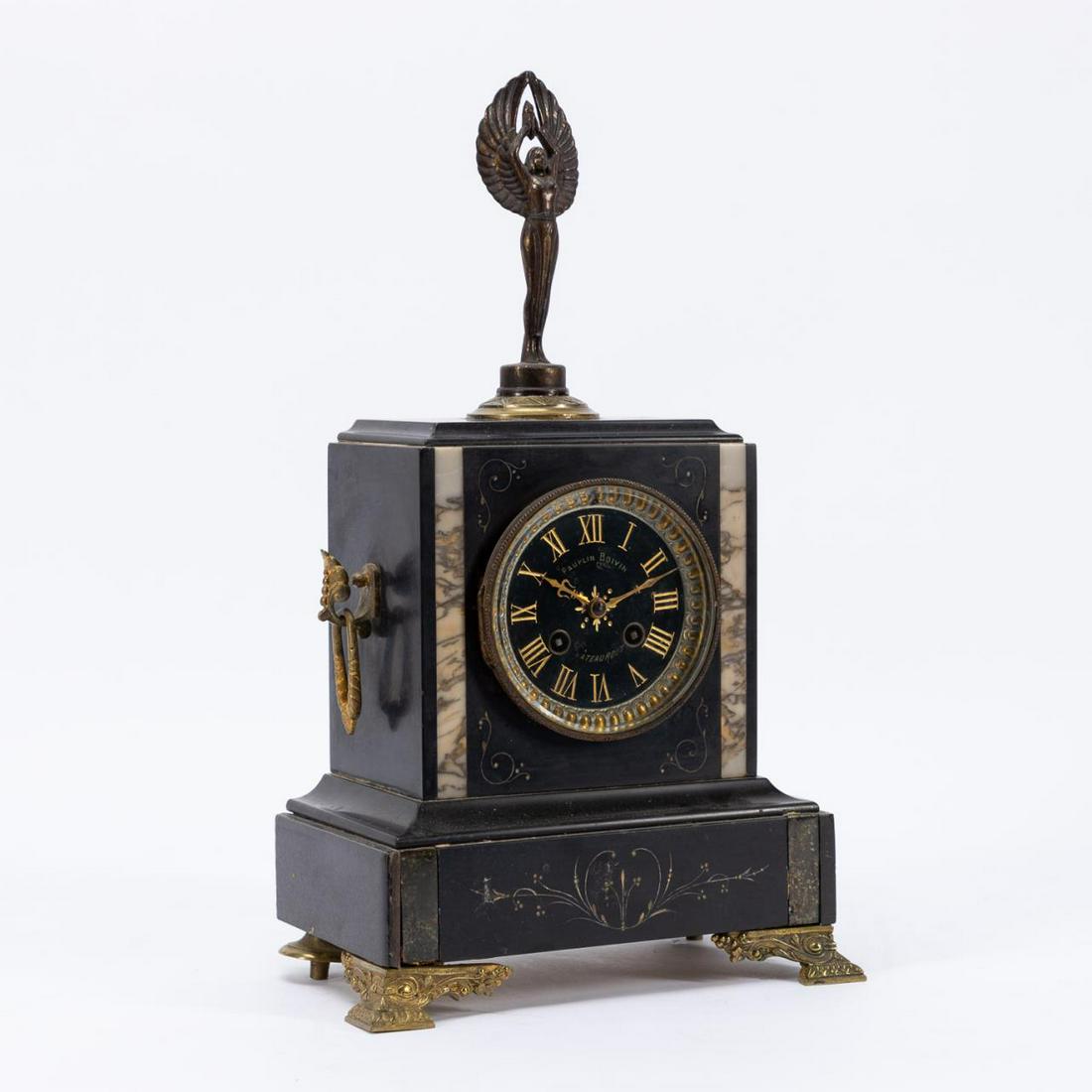 19TH C. SLATE & MARBLE JAPY FRERES MANTLE CLOCK (1 of 9)