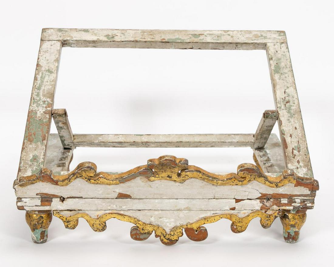 ITALIAN POLYCHROME & GILT SMALL TABLE LECTERN (1 of 8)