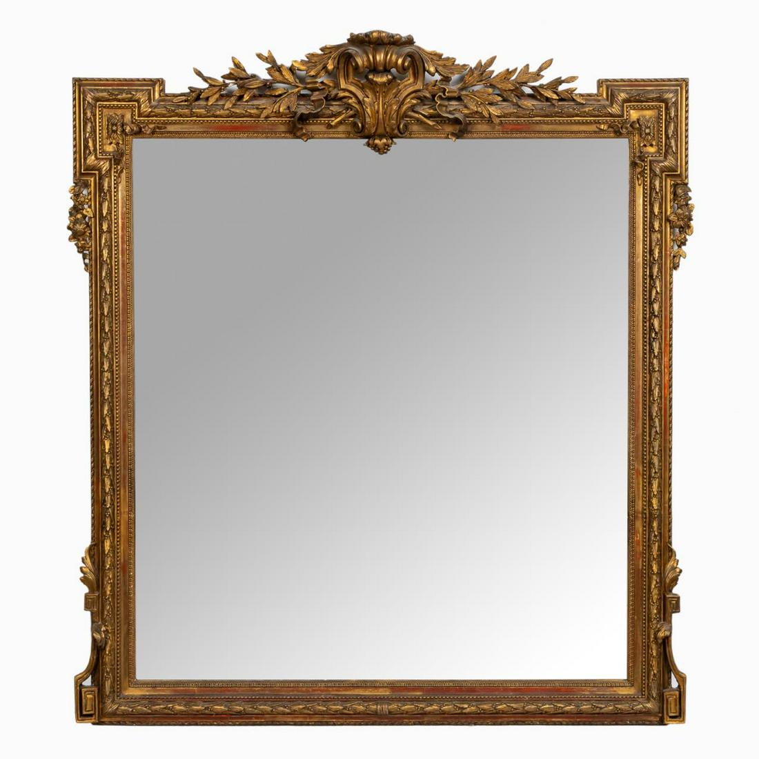 19TH C. CONTINENTAL GILTWOOD & GESSO MIRROR (1 of 3)
