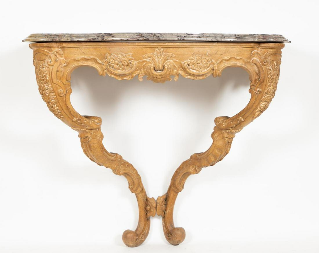 19TH C. REGENCE STYLE MARBLE TOP CONSOLE TABLE (1 of 5)