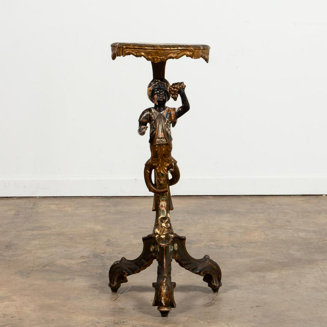 19TH C. ITALIAN POLYCHROME & GILT BLACKAMOOR TABLE (1 of 5)