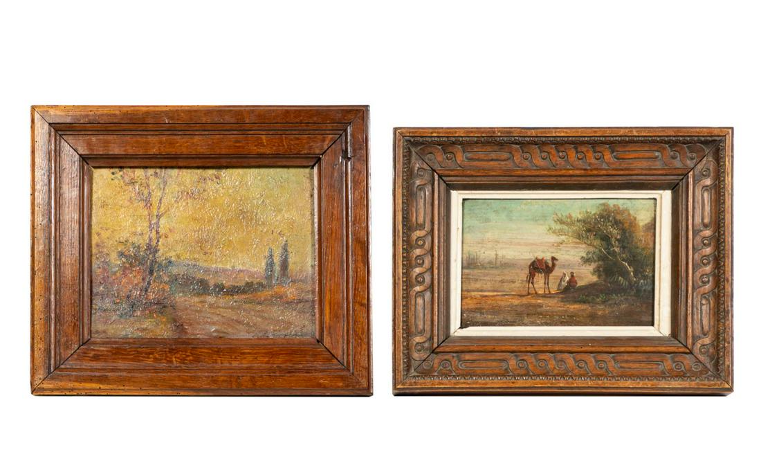 2 PCS, ORIENTALIST & CONTINENTAL SCHOOL PAINTINGS (1 of 4)