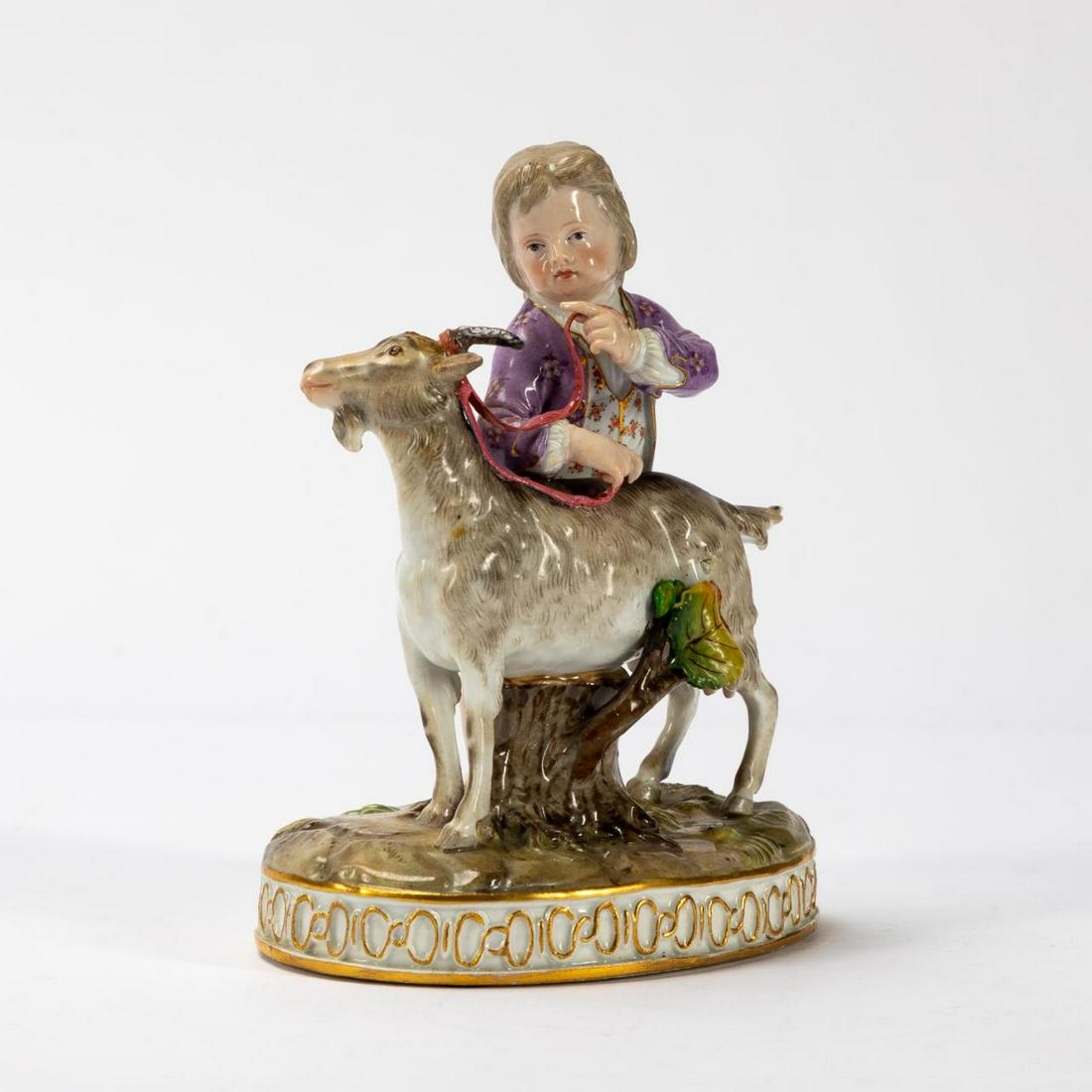 MEISSEN "BOY WITH GOAT" PORCELAIN FIGURINE (1 of 6)
