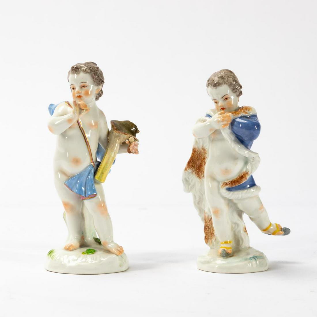MEISSEN FALL & WINTER PORCELAIN FIGURINES (1 of 5)