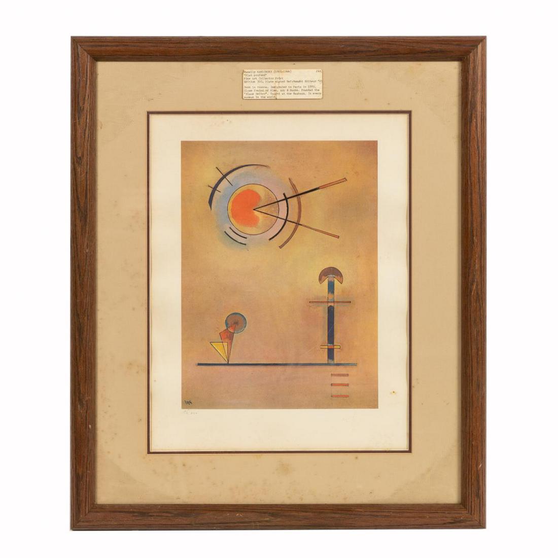 WASSILY KANDINSKY, ABSTRACT LITHOGRAPH, FRAMED (1 of 4)