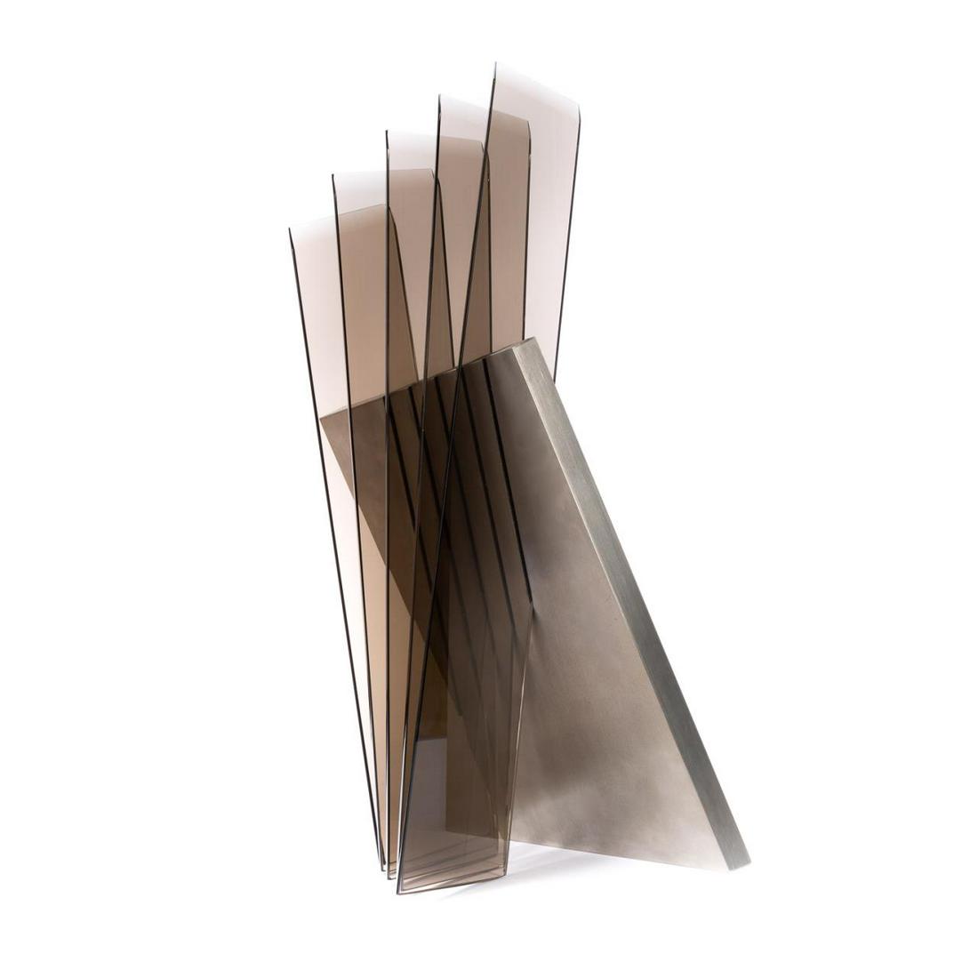 JACK SCHMIDT, ABSTRACT GLASS & ALUMINUM SCULPTURE (1 of 6)