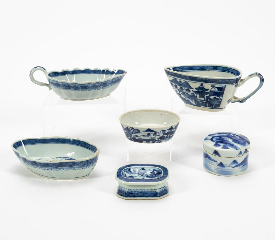 GROUP OF SIX PORCELAIN CANTON PIECES (1 of 5)