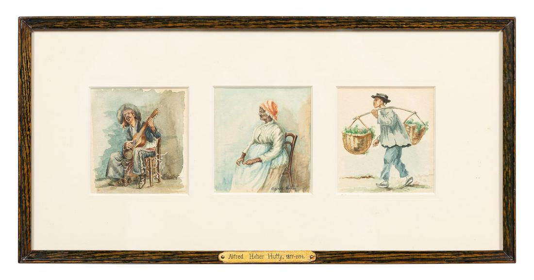ALFRED HUTTY, THREE CHARLESTON FIGURE STUDIES (1 of 5)