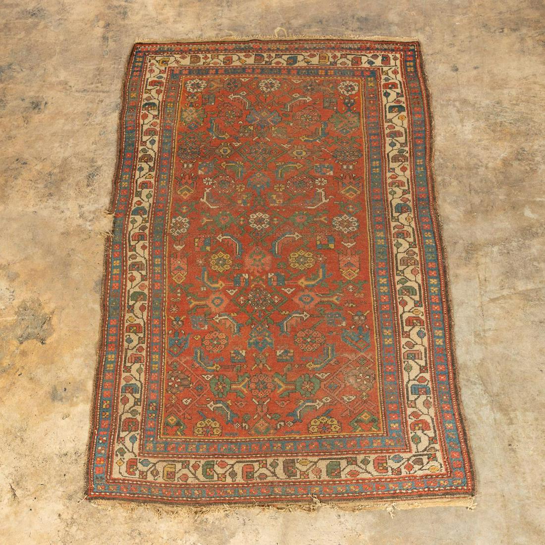 ANTIQUE HAMADAN CARPET, 6'1" x 3'7" (1 of 4)