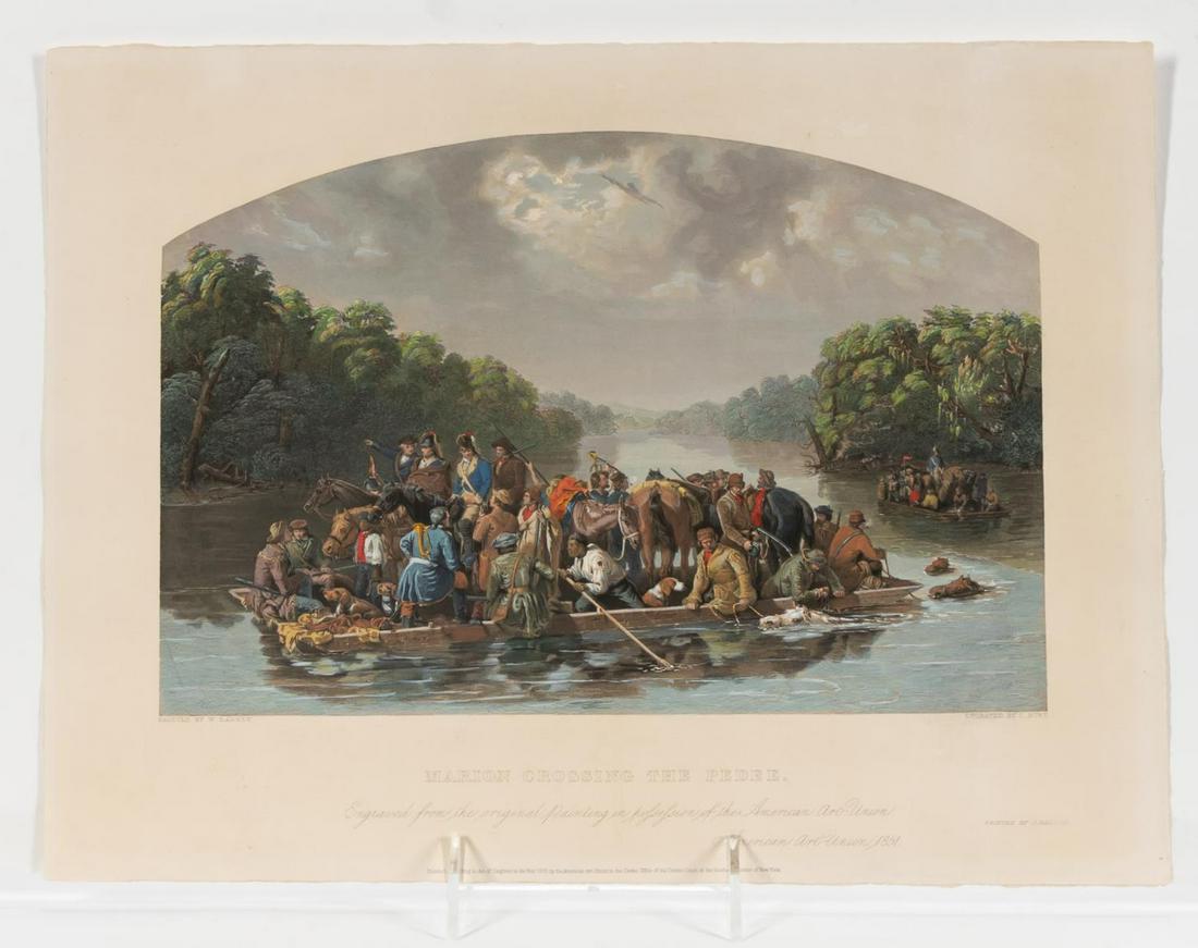 FRANCIS MARION CROSSING THE PEE DEE, ENGRAVING (1 of 7)