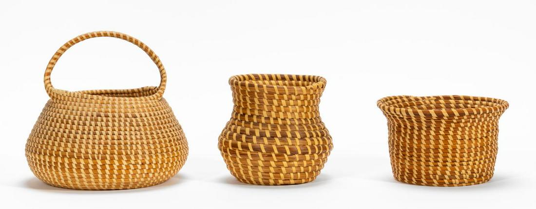 3 PCS, CHARLESTON SWEETGRASS BASKETS (1 of 4)