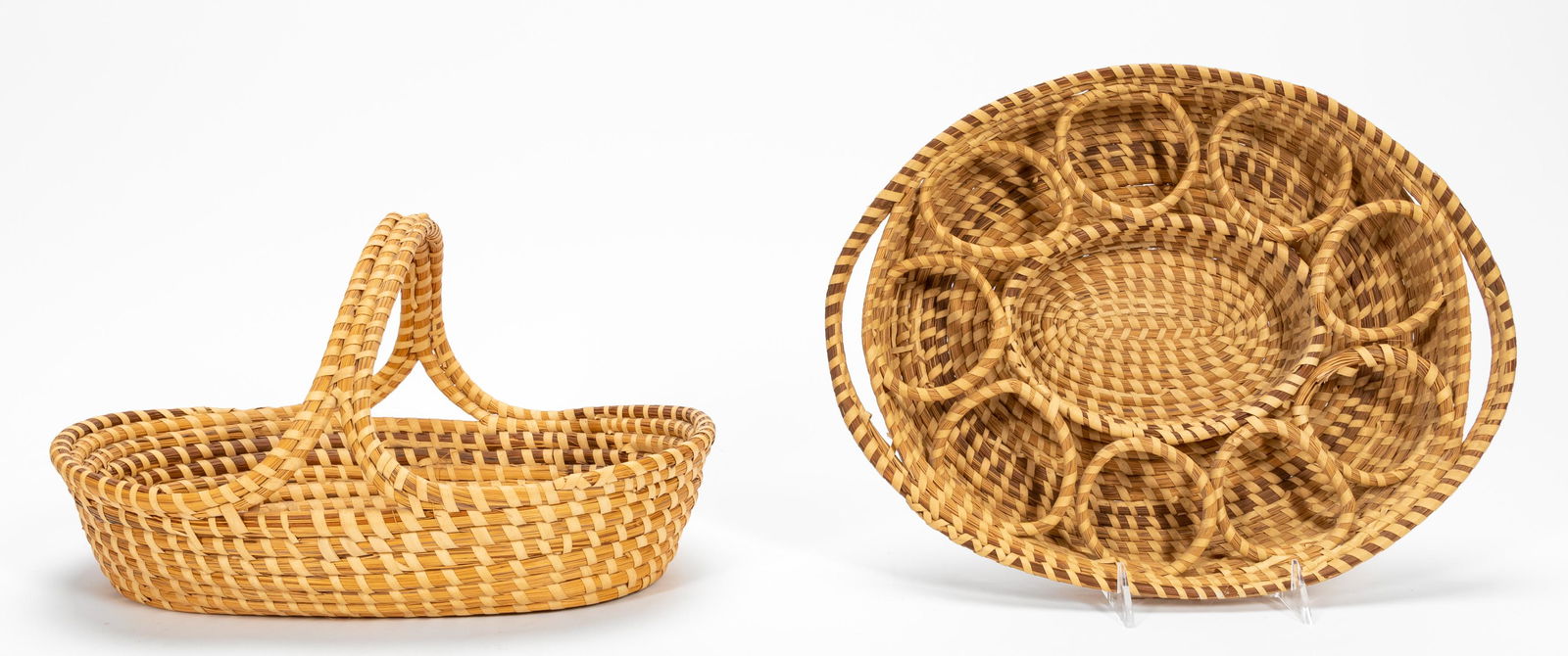 2 PC, CHARLESTON SWEETGRASS BASKET & DRINKS SERVER (1 of 4)