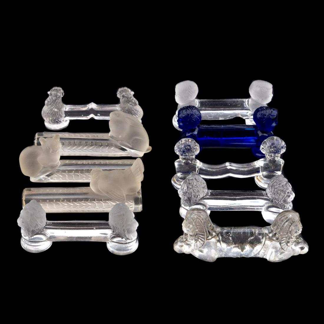 10 MISC. MAINLY FRENCH GLASS & CRYSTAL KNIFE RESTS (1 of 6)