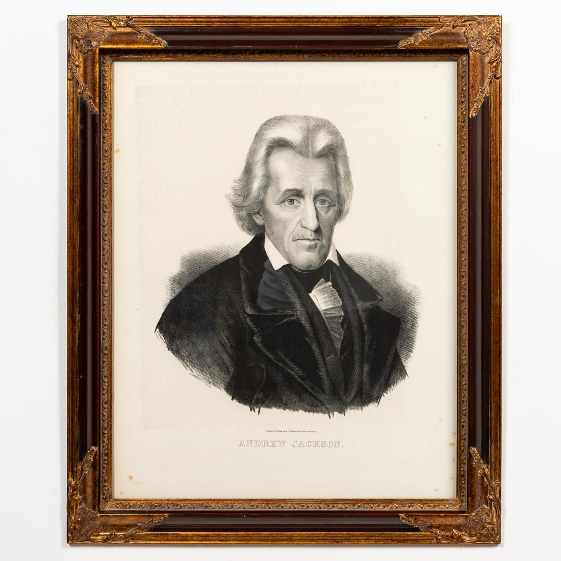 LITHOGRAPH OF ANDREW JACKSON, FRAMED, CIRCA 1840S (1 of 3)