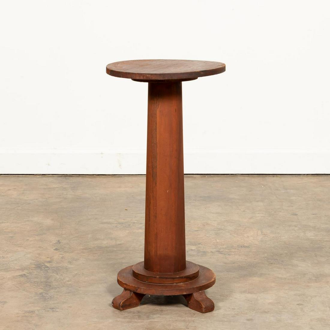 AMERICAN POPLAR CANDLE STAND, CIRCA 1840-1860 (1 of 4)