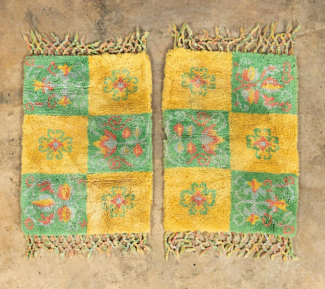 PAIR SCANDINAVIAN WOVEN RUGS, 2'10" x 2' (1 of 4)