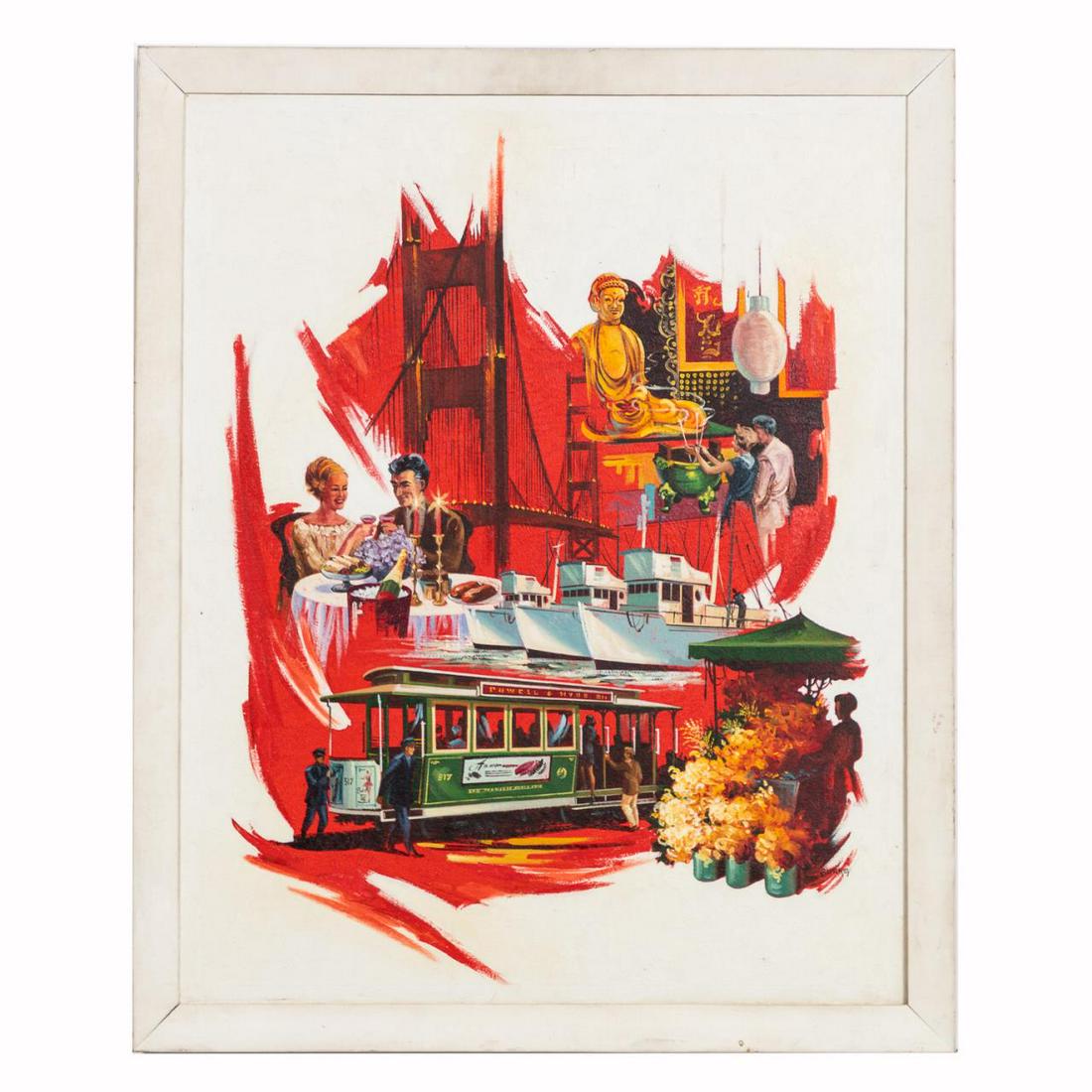 FRED SWENEY, SAN FRANCISCO ILLUSTRATION, FRAMED (1 of 4)