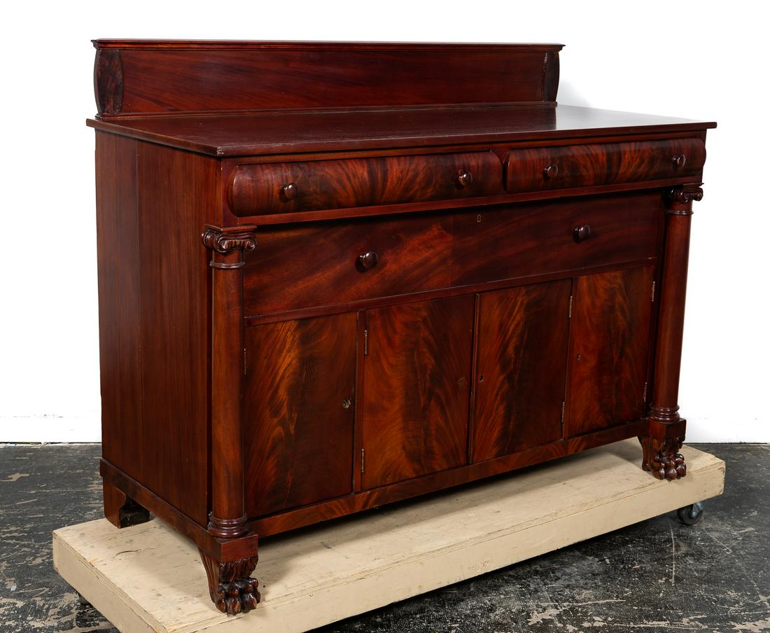 AMERICAN CLASSICAL REVIVAL MAHOGANY SIDEBOARD (1 of 7)