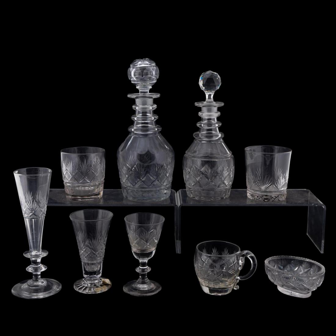 9 MISC AMERICAN BRILLIANT CUT GLASS TABLEWARE (1 of 6)