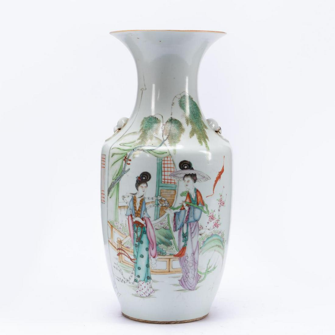 CHINESE FAMILLE ROSE FIGURAL PORCELAIN VASE (1 of 6)