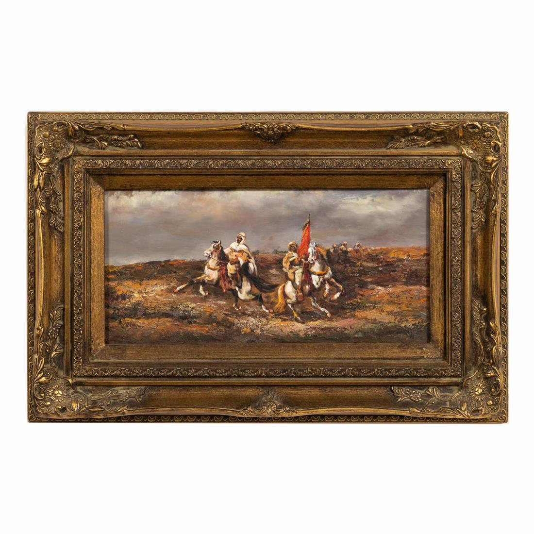 20TH C. ORIENTALIST OIL ON PANEL, GILTWOOD FRAME (1 of 3)