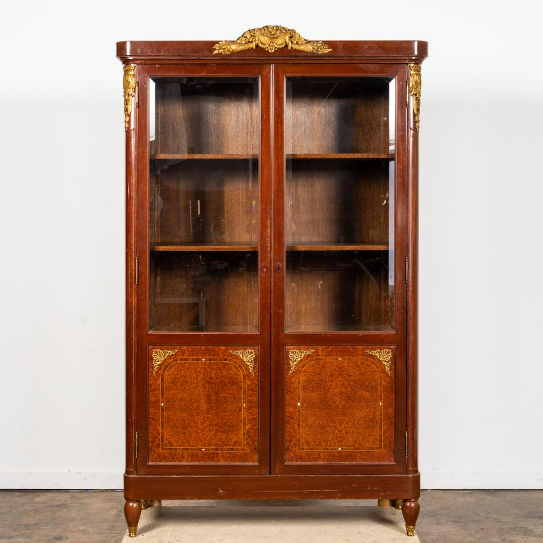 20TH C. CONTINENTAL LARGE BURLWOOD VITRINE (1 of 6)