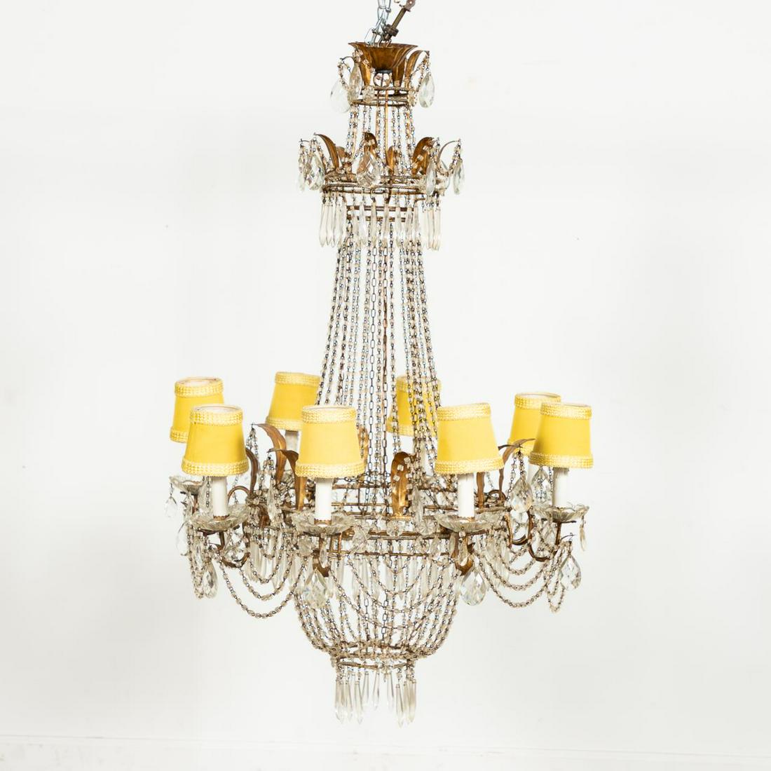 20TH C. ITALIAN EIGHT-LIGHT BASKET CHANDELIER (1 of 4)