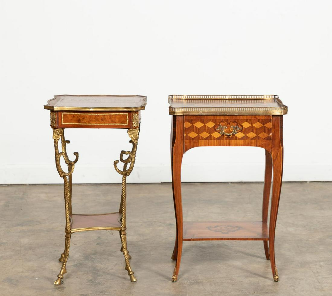 2PCS, FRENCH LOUIS XV & EMPIRE STYLE SIDE TABLES (1 of 8)