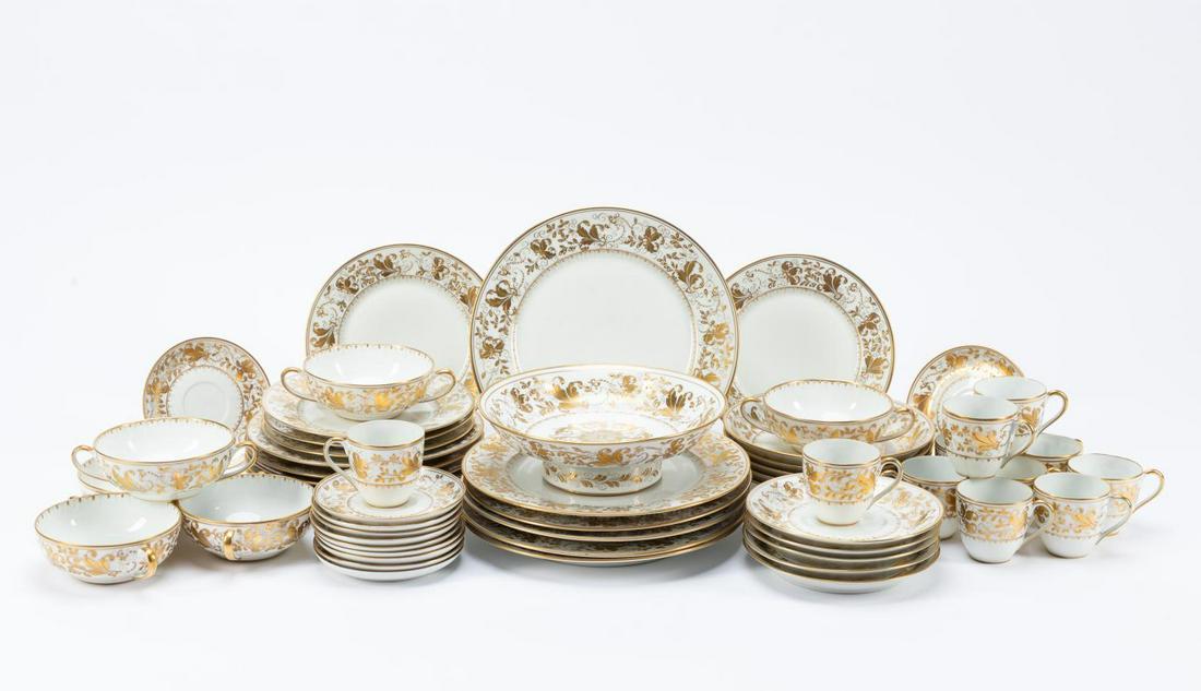 55 PCS, LE TALLEC GILT PARTIAL DINNER SERVICE (1 of 6)