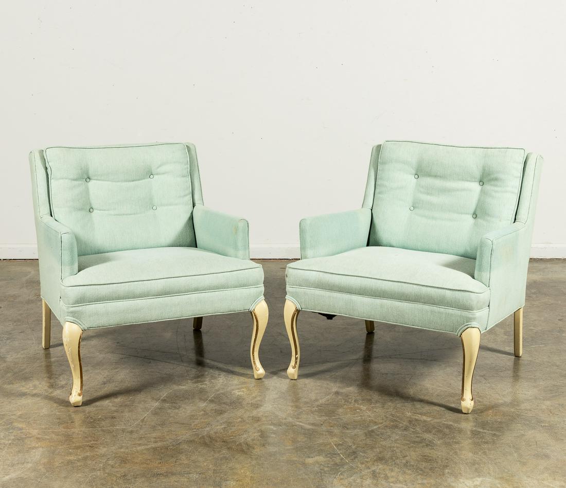 PR., 20TH C. PAINTED FRENCH PROVINCIAL ARMCHAIRS (1 of 6)