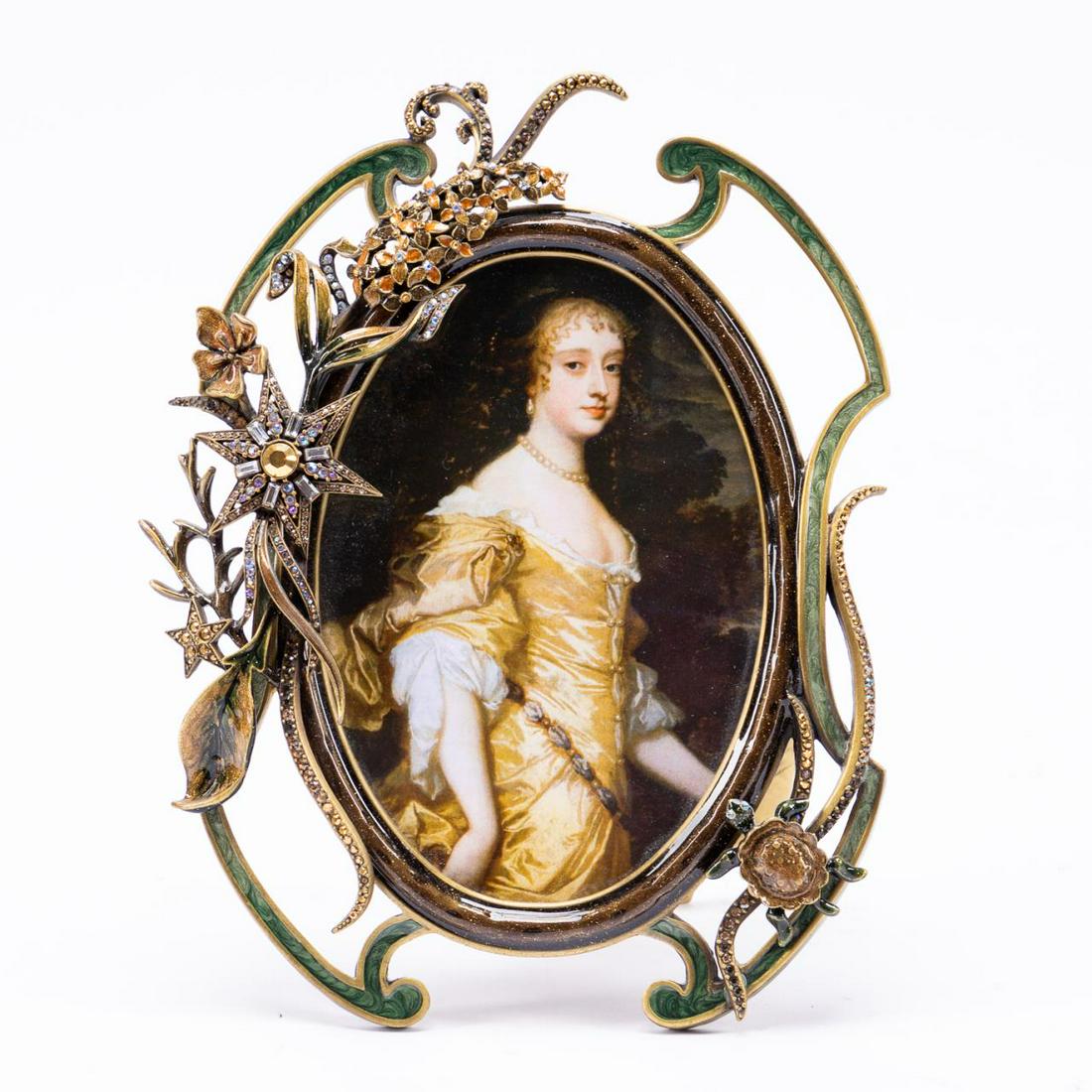 JAY STRONGWATER SMALL BEJEWELED OVAL FRAME (1 of 6)