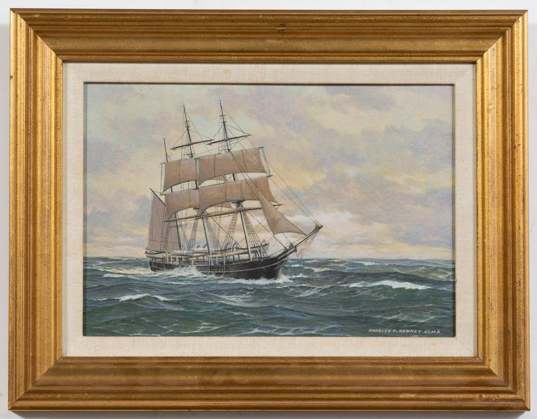 CHARLES F. KENNEY, NAUTICAL OIL ON CANVAS (1 of 4)