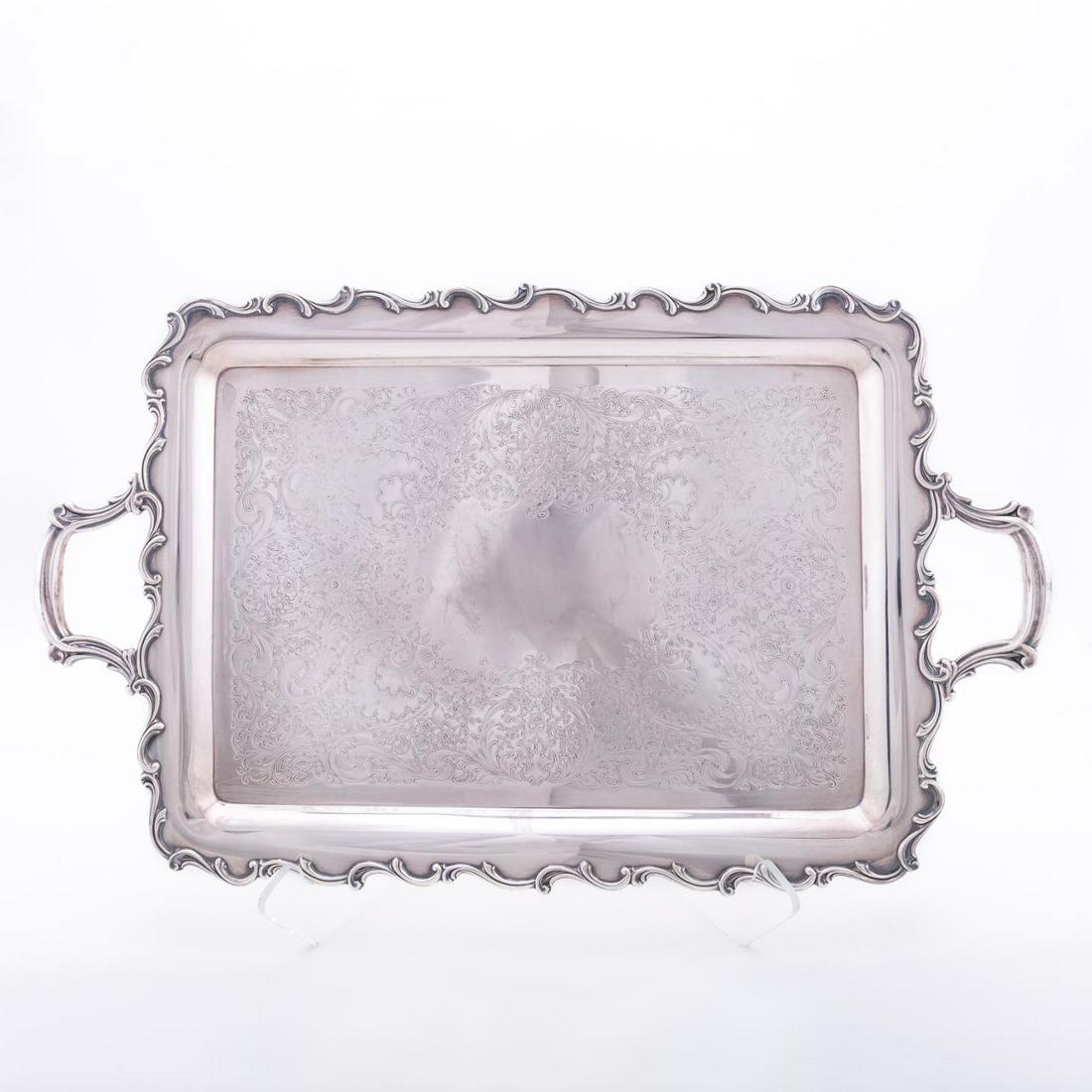 INTERNATIONAL "JOANNE" PATTERN SILVERPLATE TRAY (1 of 7)