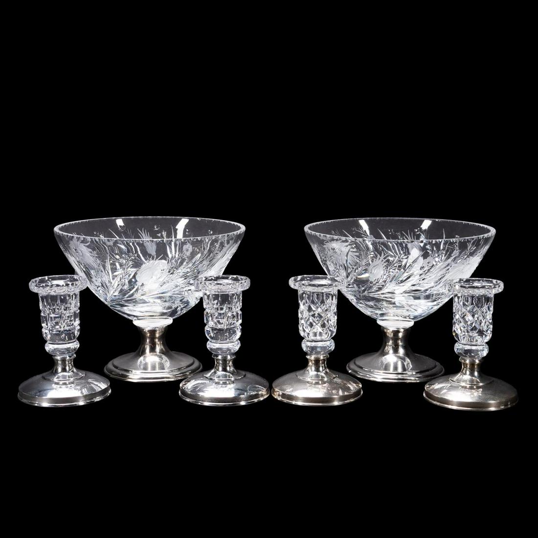 6PC HAWKES & STERLING, CANDLESTICKS & COMPOTES (1 of 10)