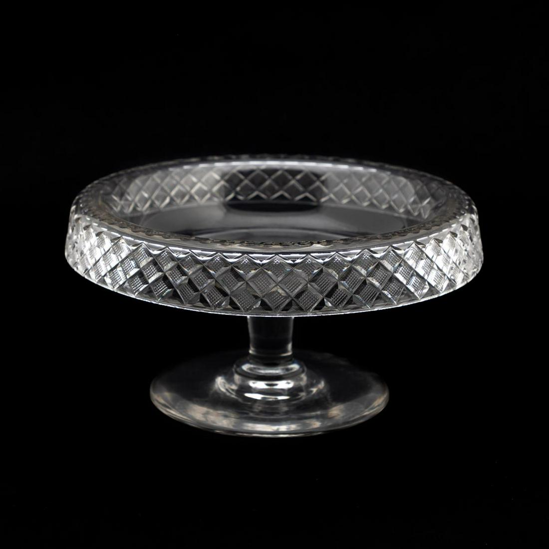 E. 20TH C. HAWKES CUT GLASS FOOTED TURNOVER BOWL (1 of 4)