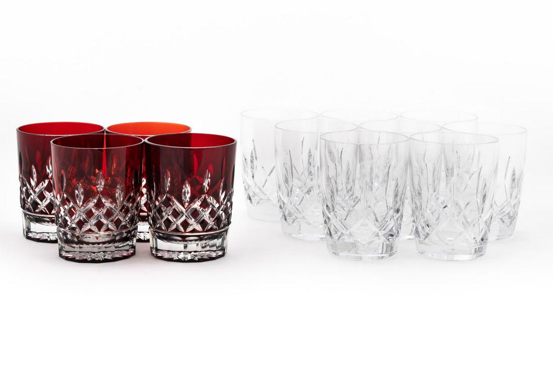 WATERFORD CRYSTAL LISMORE & HARPER BARWARE, 12PCS (1 of 5)