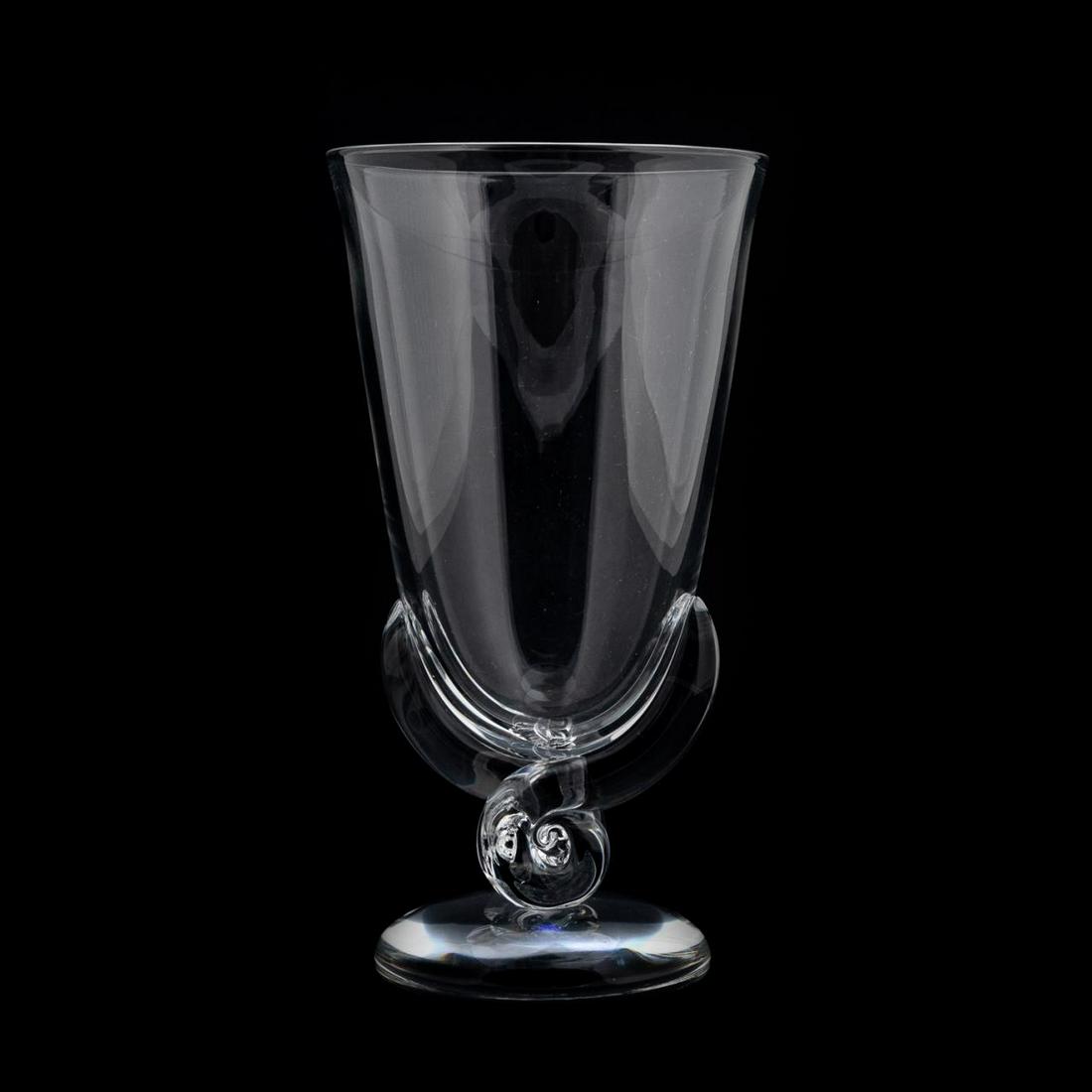 STEUBEN ENTWINED CRYSTAL FLOWER VASE, G. THOMPSON (1 of 7)