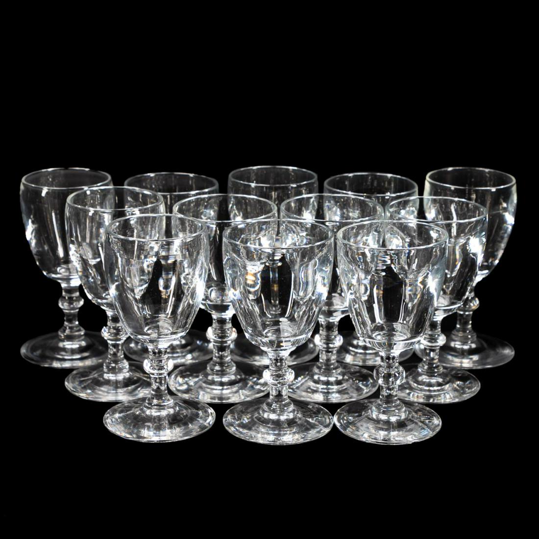 SET OF 12 STEUBEN COLORLESS CRYSTAL CORDIALS (1 of 6)