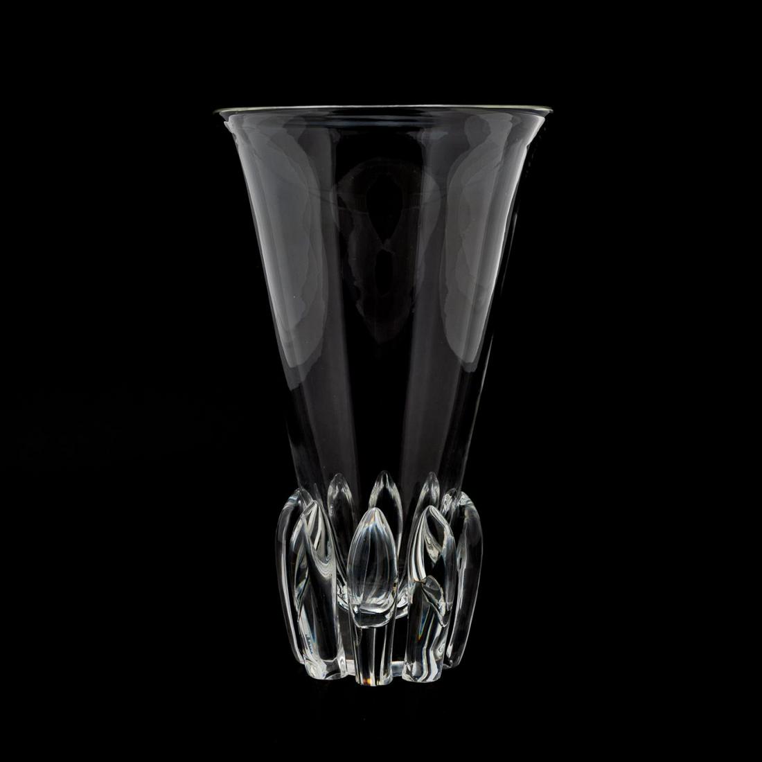 GEORGE THOMPSON FOR STEUBEN "LOTUS" CRYSTAL VASE (1 of 4)
