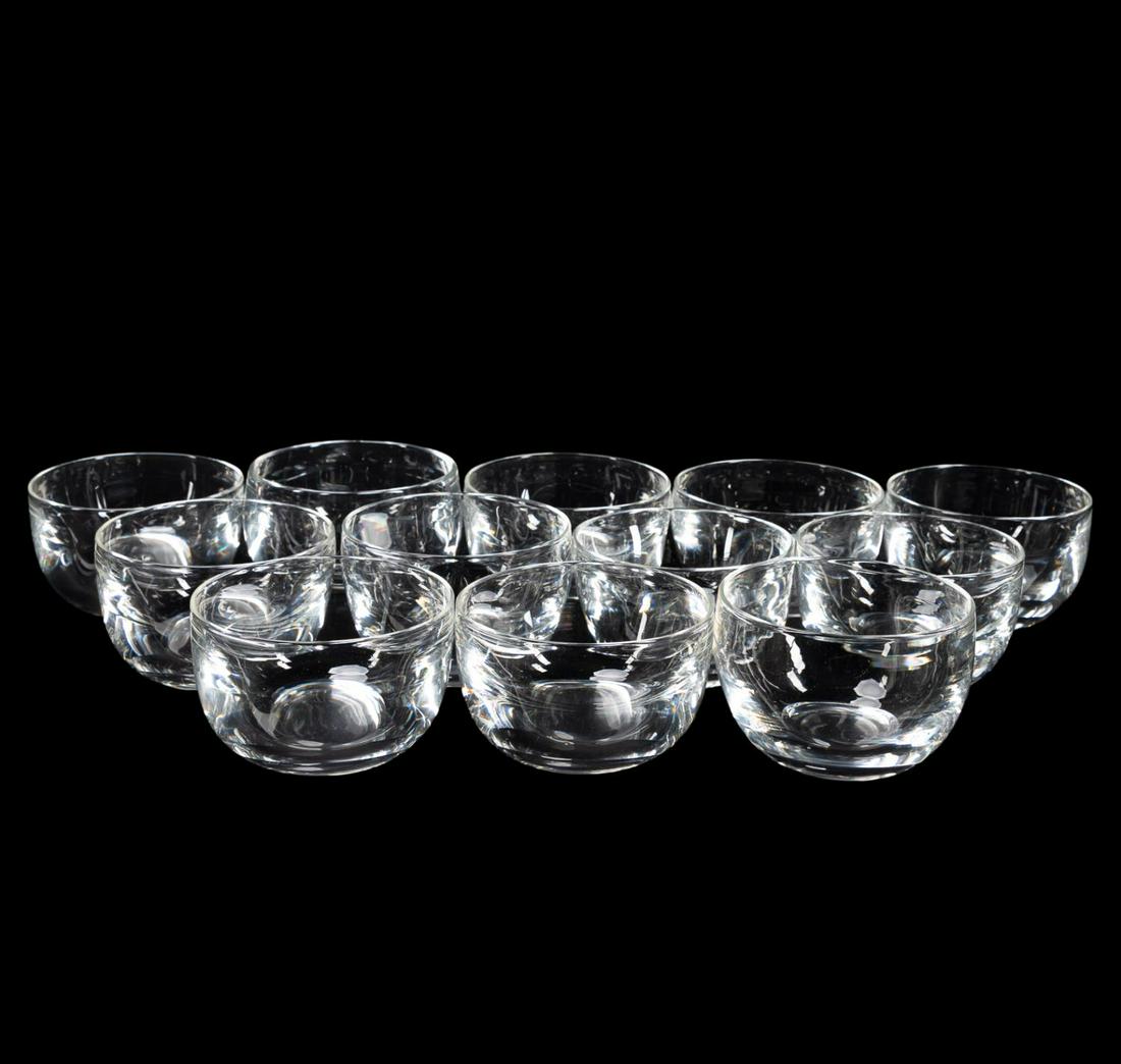 SET OF 12 STEUBEN COLORLESS CRYSTAL FINGER BOWLS (1 of 6)