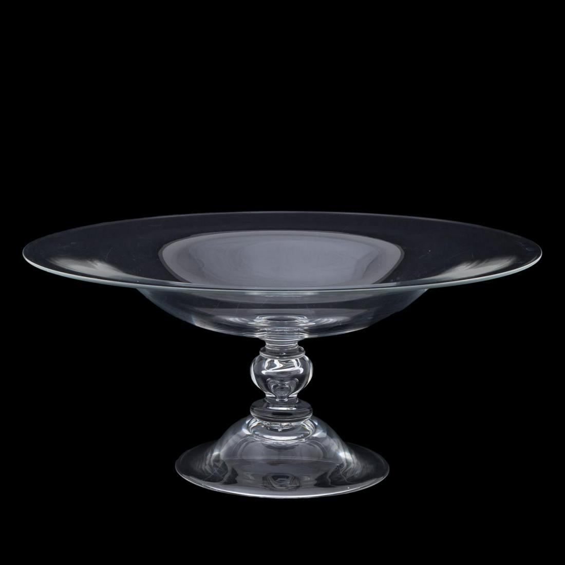 STEUBEN GLASS CENTERPIECE WIDE FOOTED BOWL (1 of 6)