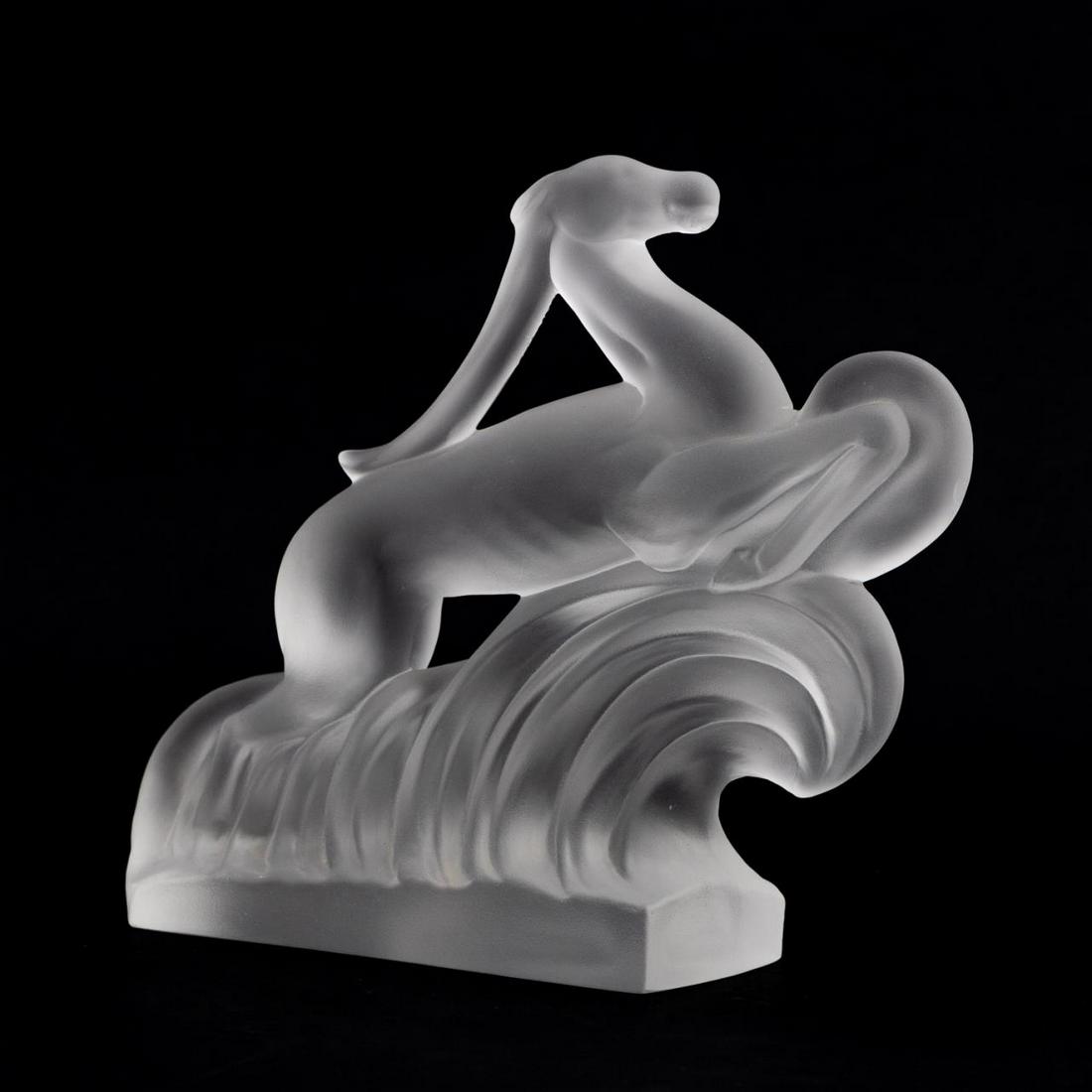 CARDER STEUBEN ART DECO FROSTED GLASS GAZELLE (1 of 6)