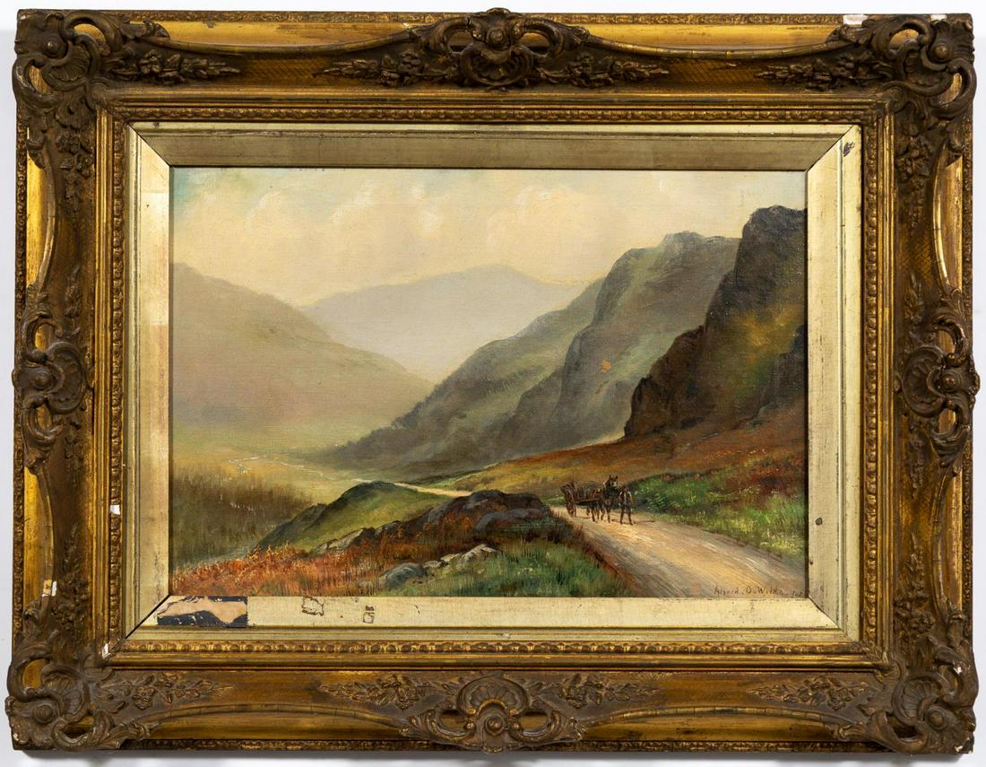 ALFRED WILDE, MOUNTAIN LANDSCAPE, GILTWOOD FRAME (1 of 6)