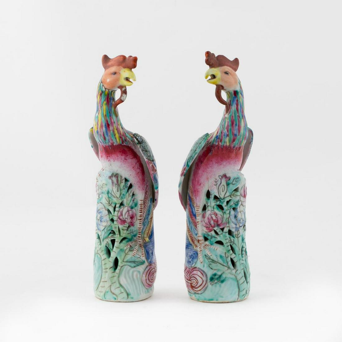 CHINESE EXPORT PORCELAIN PHOENIX FIGURES (1 of 5)